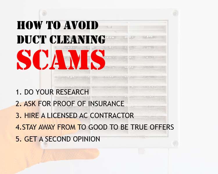 air duct cleaning - residential home, duct cleaning scams